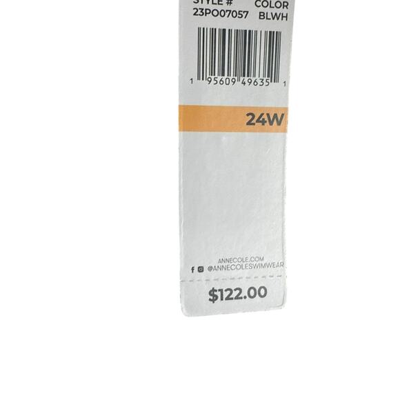 Anne Cole V-Wire Blue Jungle Fever Print One Piece Swimsuit Plus Size 24W - Picture 8 of 11